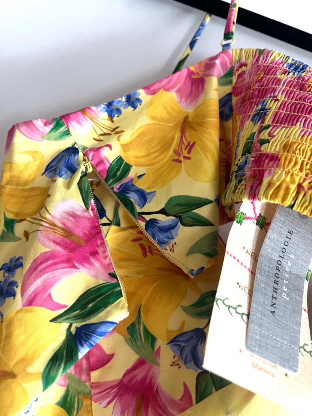 Farm Rio x Anthropologie Cotton Tiered Maxi Dress Size Medium Petite NWT - Picture 10 of 12
